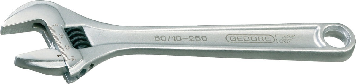 GEDORE Rollgabelschlüssel 60 CP 6 mit Einstellskala, max. 20 mm Spannweite, 155 mm, verchromt