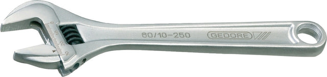 GEDORE Rollgabelschlüssel 60 CP 6 mit Einstellskala, max. 20 mm Spannweite, 155 mm, verchromt