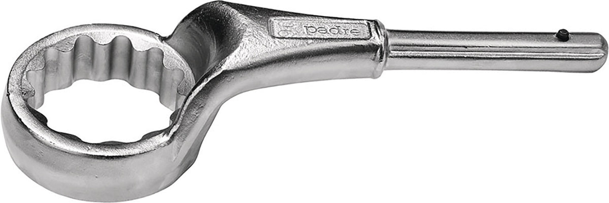 PADRE GERMANY Zugringschlüssel 839 gekröpft 22 mm CV-Stahl verchromt Länge 180 mm