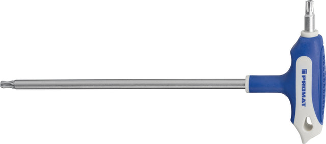 PROMAT Schraubendreher Quergriff T15 x 100 mm Seitenabtrieb TX mit Bohrung