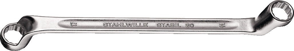 STAHLWILLE Doppelringschlüssel 20 6x7 mm tief gekröpft 165 mm Chrom-Alloy-Stahl