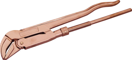 Eckrohrzange 540 mm für Rohre 2 Zoll von ENDRES TOOLS – funkenfrei, Kupfer-Beryllium, Maulstellung 45°