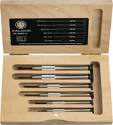 KUKKO Feinmechanikerschraubendrehersatz 250 6-tlg. Schlitz TURNUS mit Holzkasten