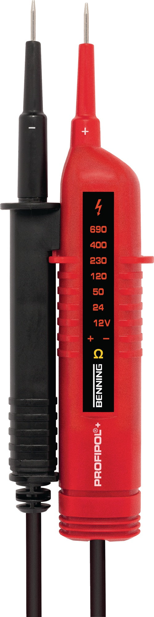 BENNING Spannungs-/Durchgangsprüfer PROFIPOL®+ 12-690 V AC/DC CAT III 600V – Zweipoliger Spannungsprüfer