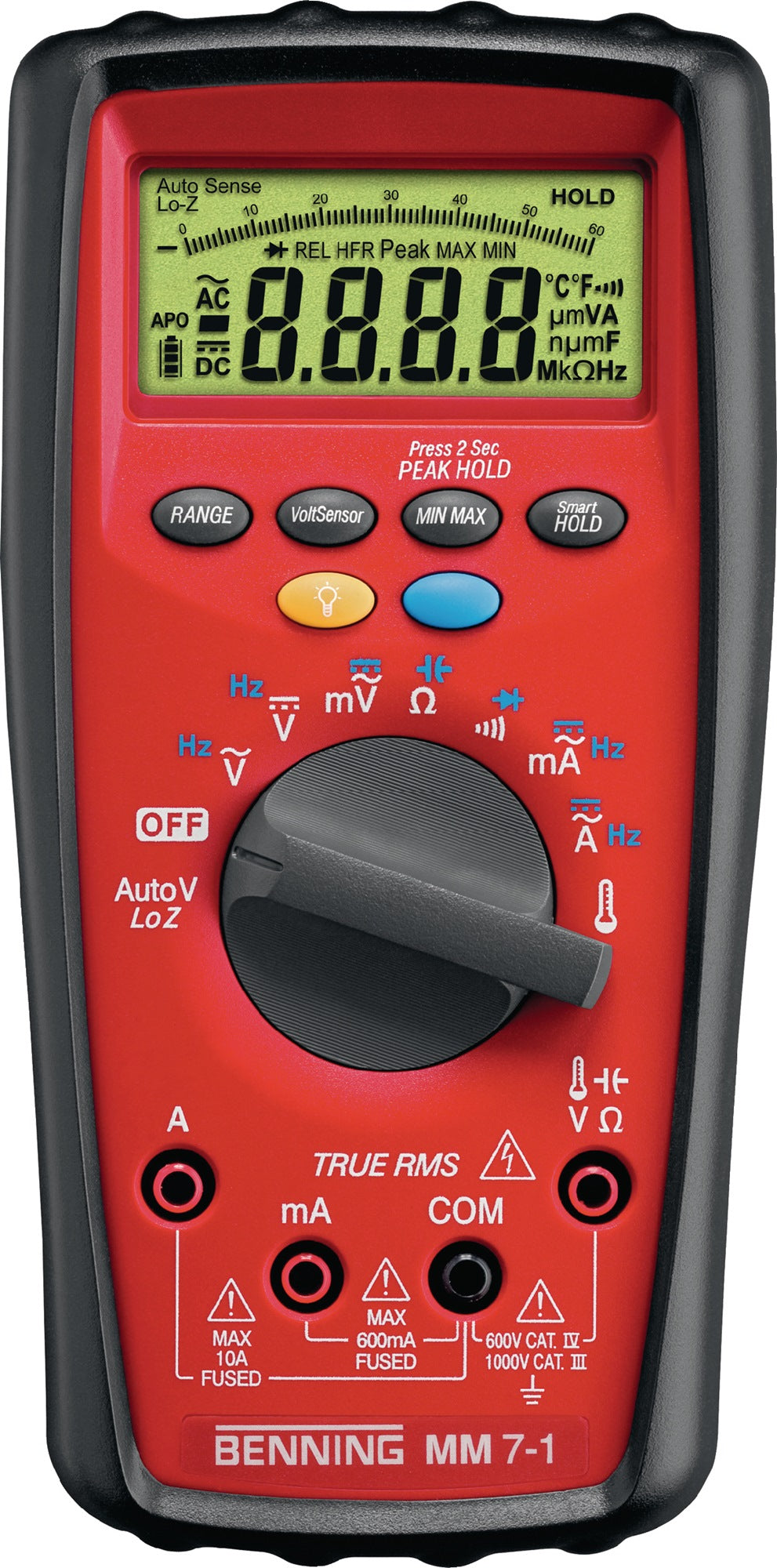 BENNING Multimeter MM 7-1 TRUE RMS 1000 V AC/DC CAT IV 600 V
