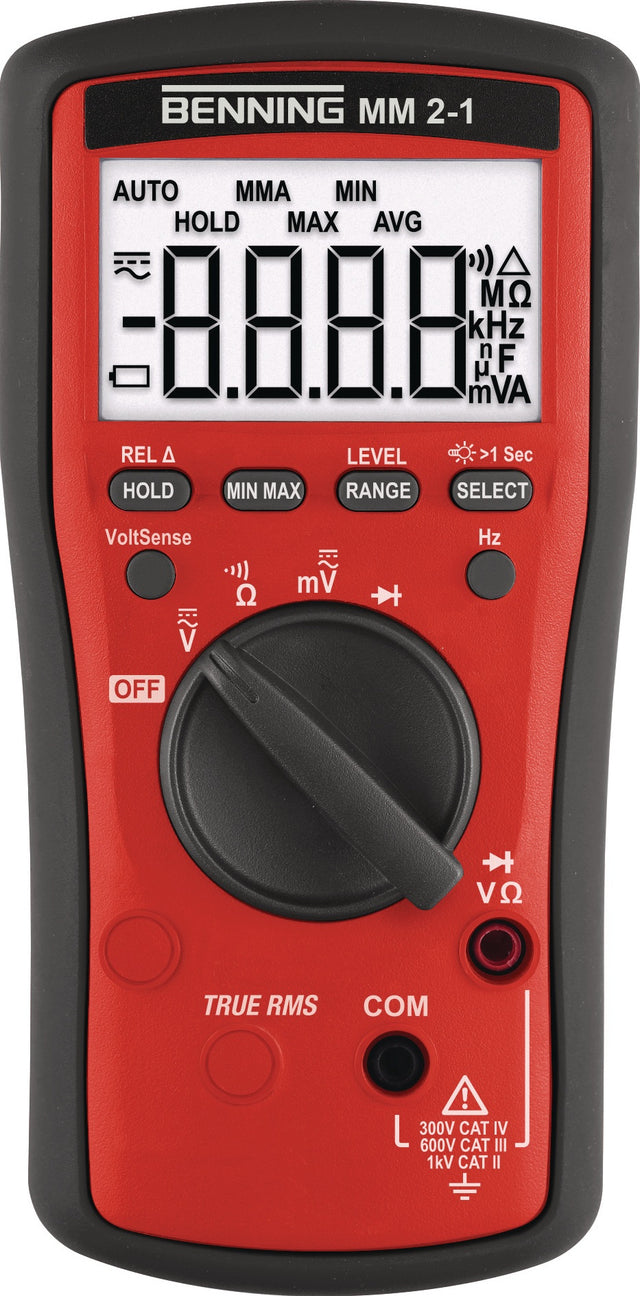 BENNING Multimeter MM 2-1 TRUE RMS 0,01 mV – 600 V AC/DC CAT IV