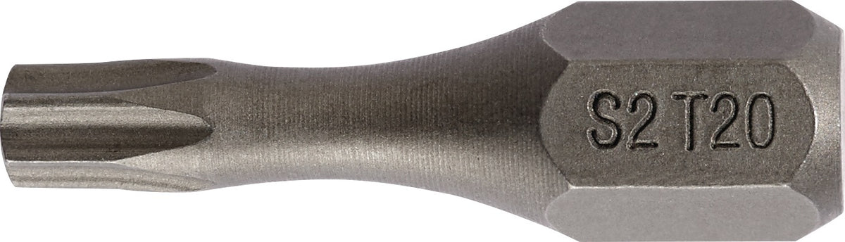 PROMAT Bit T20 Torsionszone 1/4 Zoll 25 mm S2-Stahl für Hand- und Maschinenbetrieb