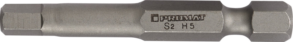 PROMAT Bit P829174 1/4 Zoll 2mm L.25mm für Innensechskant-Schrauben, 10er-Pack