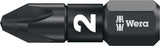 WERA Bit 851/1 IMP DC PH2, 25 mm, 1/4 Zoll C6,3 Impaktor, diamantbeschichtet, 10er Box