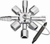 KNIPEX Schaltschrankschlüssel TwinKey® mit 6 Funktionen und Magnet-Verbindung