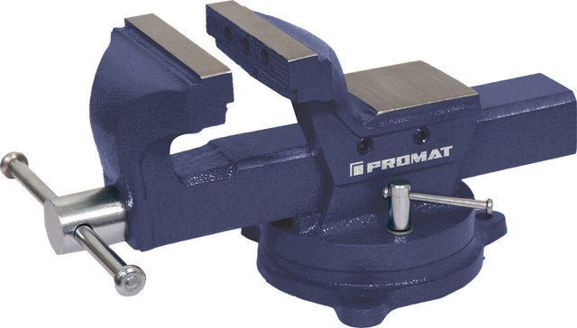 PROMAT Gußschraubstock Eisenguss (Sphäroguss) 100 mm Backenbreite, 104 mm Spannweite