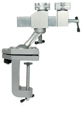 UNISPANN Feinmechanikerschraubstock mit Kugelgelenk, 360° drehbar, 70 mm Spannweite, Klemmbügel
