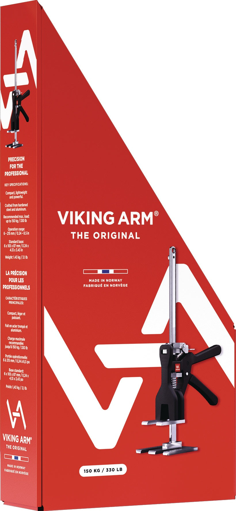 Viking Arm Universal Hebe- und Spannwerkzeug – Hubhöhe 7–215 mm, Spreizweite 150–360 mm, 150 kg
