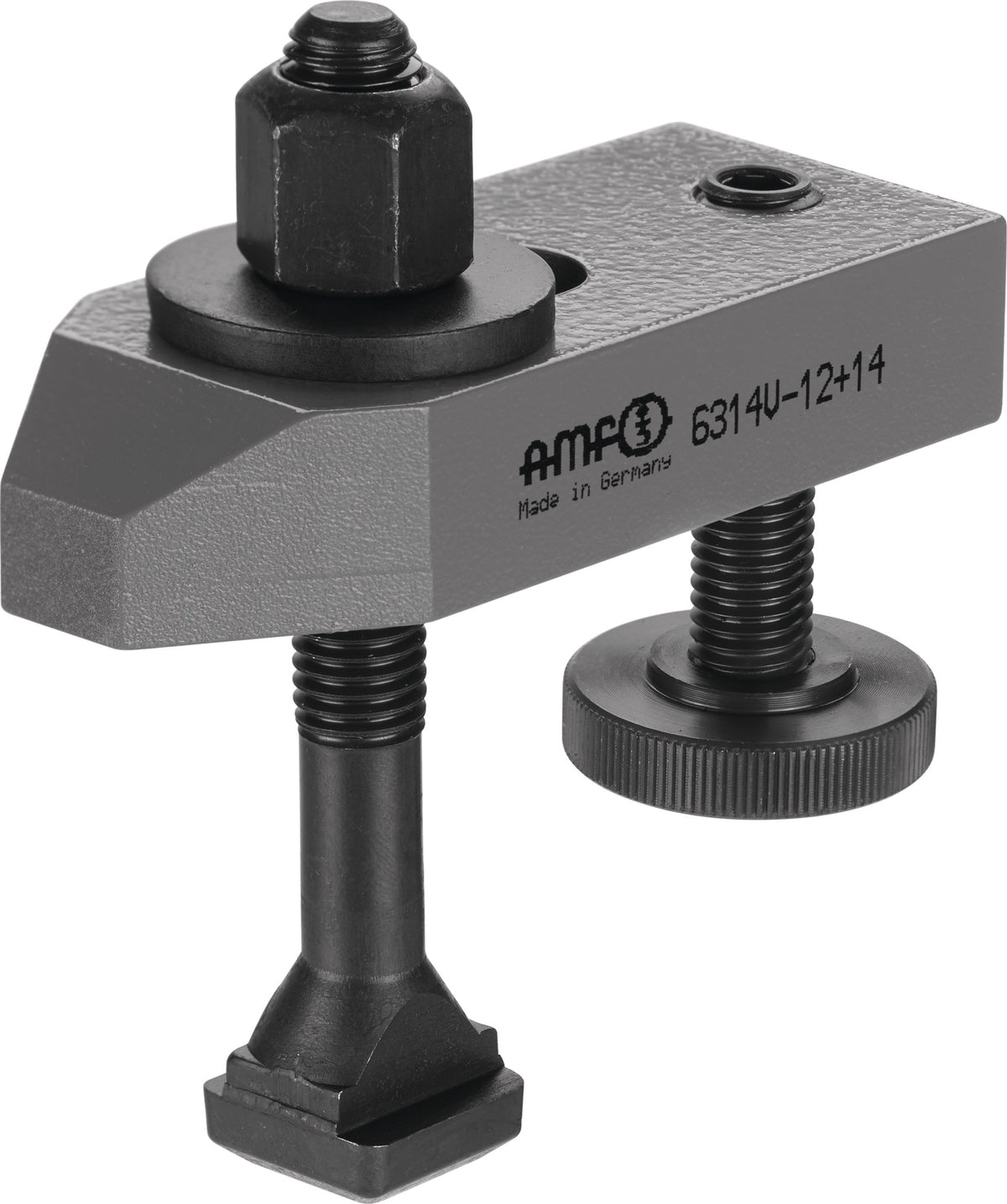 AMF Spanneisen Nr. 6314V für T-Nut 12 + 14 mm – Spannhöhe 10–47 mm, Vergütungsstahl