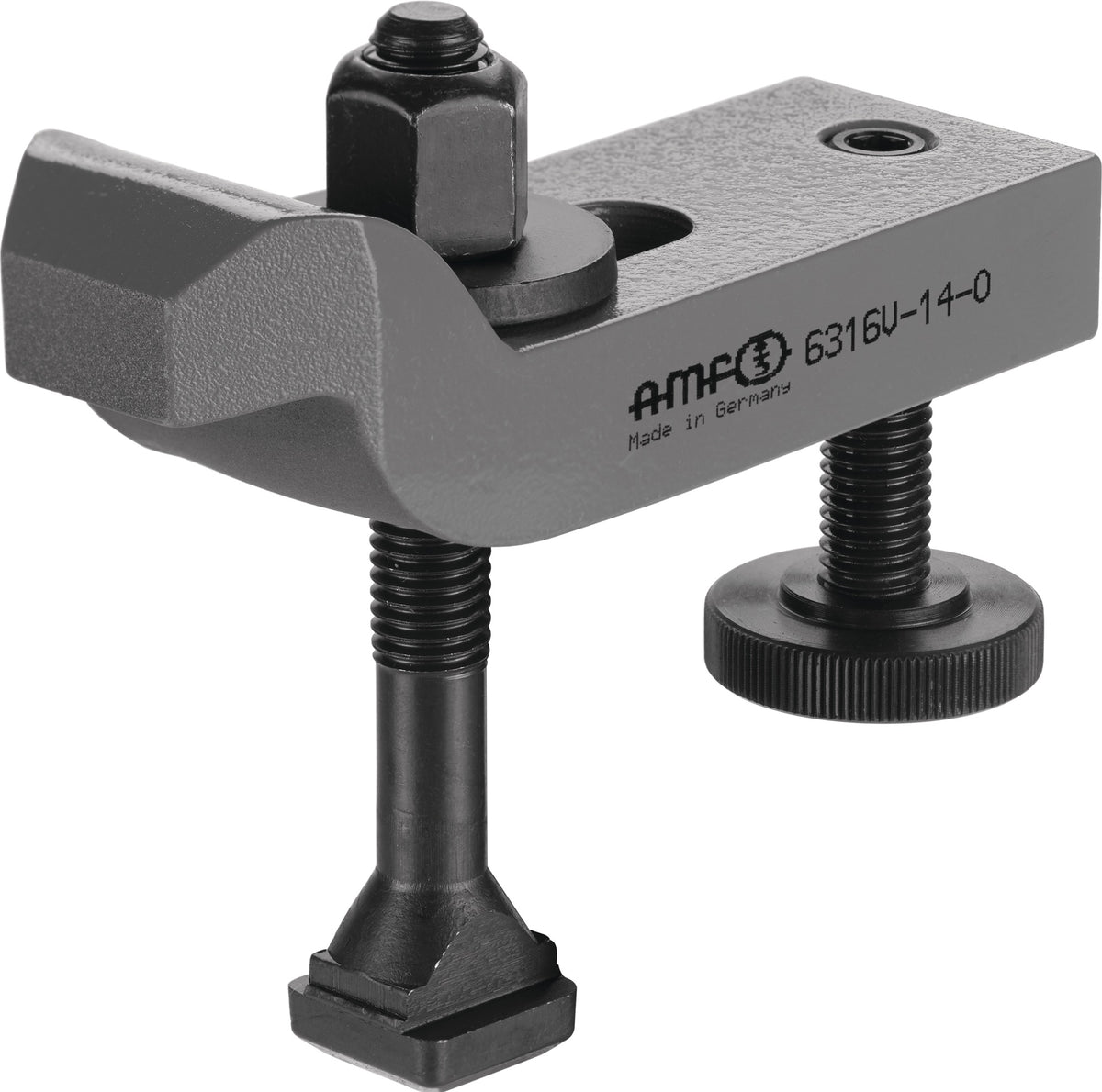 AMF Spanneisen Nr. 6316V für T-Nut 10 mm, Länge 100 mm, gekröpft