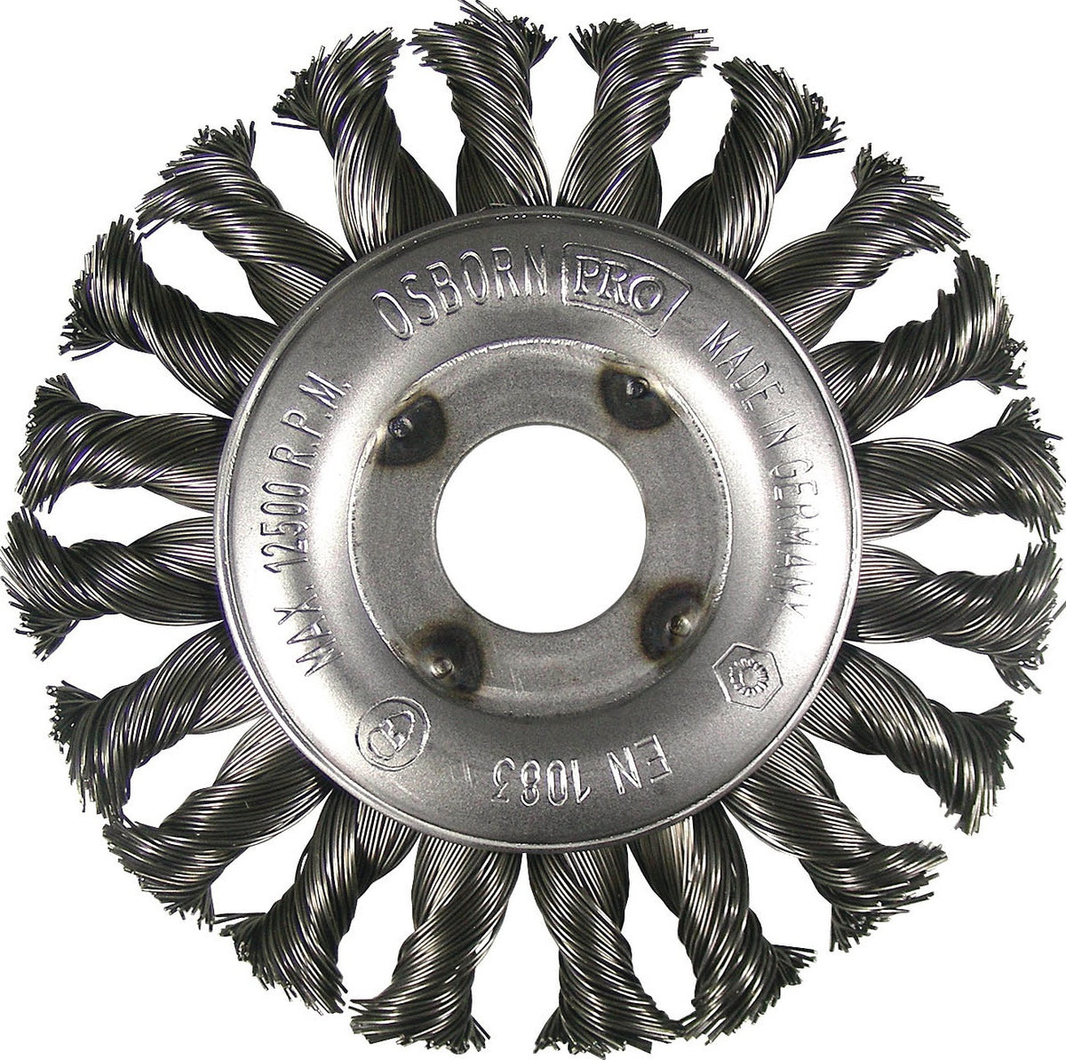 OSBORN Rundbürste 125 mm gezopft, Drahtstärke 0,35 mm, für Stahl und Guss