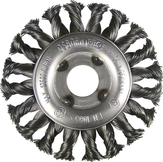 OSBORN Rundbürste 125 mm gezopft, Drahtstärke 0,35 mm, für Stahl und Guss