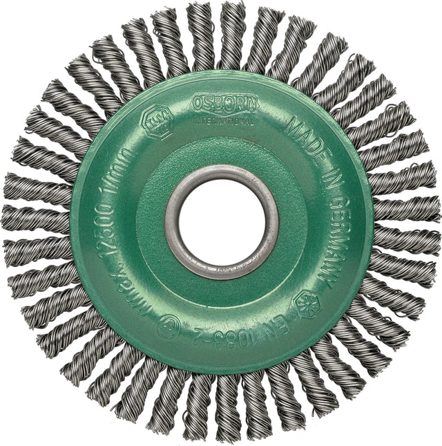 OSBORN Rundbürste Ø125 mm VA Drahtstärke 0,35 mm für Schweißnähte & Entgraten