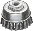 LESSMANN Topfbürste Ø 65 mm M14 Wechselzopf 0,5 mm Stahl für schwere Bürstarbeiten