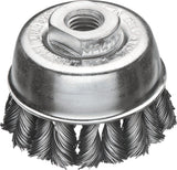 LESSMANN Topfbürste Ø 65 mm M14 Wechselzopf 0,5 mm Stahl für schwere Bürstarbeiten