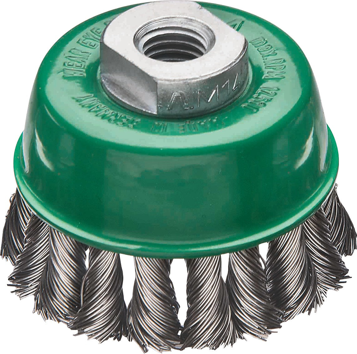 LESSMANN Topfbürste Ø 65 mm M14 Wechselzopf 0,5 mm Stahl für schwere Bürstarbeiten