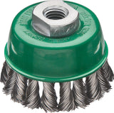 LESSMANN Topfbürste Ø 65 mm M14 Wechselzopf 0,5 mm Stahl für schwere Bürstarbeiten