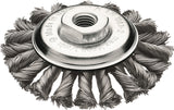 LESSMANN Kegelbürste Ø 115 mm M14 Stahldraht 0,5 mm für Winkelschleifer – 15000 min⁻¹