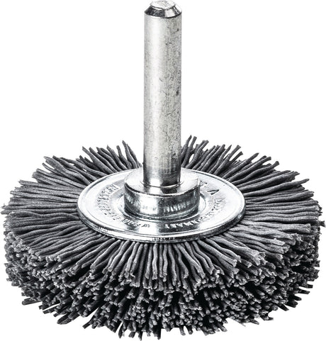 LESSMANN Rundbürste Ø 30 mm mit 6 mm Schaft – SiC Schleifborsten Körnung 120 für Edelstahl & Aluminium