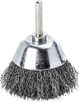 LESSMANN Flächenbürste Ø 50 mm, Schaft 6 mm, gewellter Draht, 0,3 mm, 10.500 min-¹