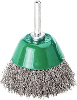 LESSMANN Flächenbürste Ø 50 mm, Schaft 6 mm, gewellter Draht, 0,3 mm, 10.500 min-¹