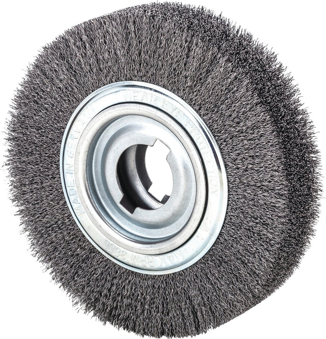 LESSMANN Rundbürste 250 mm, Drahtstärke 0,35 mm, Stahl, 3600 min-¹, für Tischentgratmaschinen