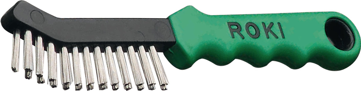 LESSMANN Drahtbürste ROKI® 225 mm 2-reihig, 0,35 mm Stahldraht, ergonomischer Griff