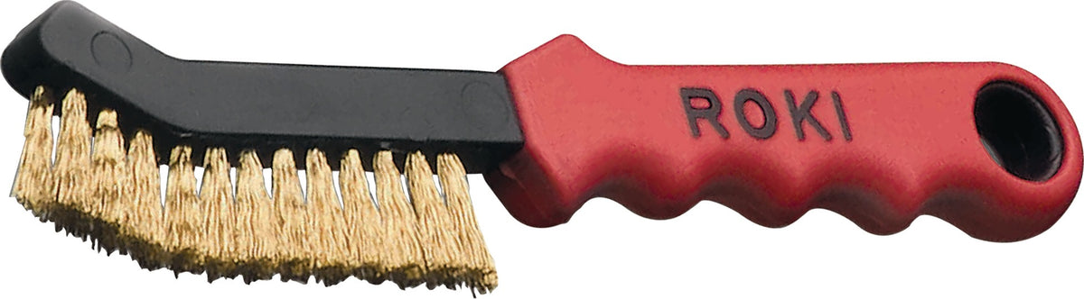 LESSMANN Drahtbürste ROKI® 225 mm 2-reihig, 0,35 mm Stahldraht, ergonomischer Griff