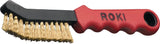 LESSMANN Drahtbürste ROKI® 225 mm 2-reihig, 0,35 mm Stahldraht, ergonomischer Griff
