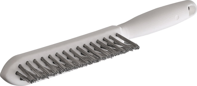 LESSMANN Kehlnahtbürste 290 mm, 0,35 mm VA-Stahldraht gewellt, 3-reihig, lebensmittelecht