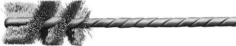 LESSMANN Düsenbürste Ø 8 mm, Schaft 3,3 mm, Drahtstärke 0,12 mm, Stahl, 25 mm Besatzbreite
