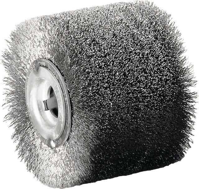 LESSMANN Satinierwalze VA-Stahldraht Ø100xB70mm 19,2mm – Polieren & Mattieren