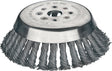 LESSMANN Kegelbürste 155 mm gezopft Stahldraht für Motorsensen und Unkrautentfernung