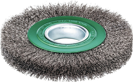 LESSMANN Rundbürste 100 mm Edelstahl gewellt 0,30 mm für Schleifbock