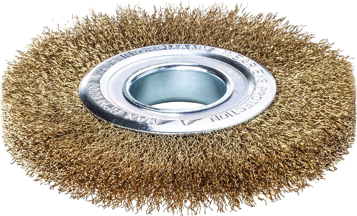 LESSMANN Rundbürste RB Bohrungset Messingdraht gewellt 20-22 mm für Holz und Kunststoff