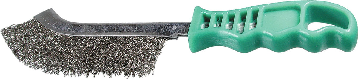 PROMAT Drahtbürste 265 mm, 1-reihig, 0,3 mm gewellter Draht, Kunststoffgriff