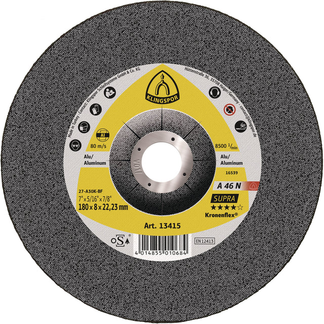 KLINGSPOR Schruppscheibe A 46 N Supra D115 x 6 mm für Aluminium