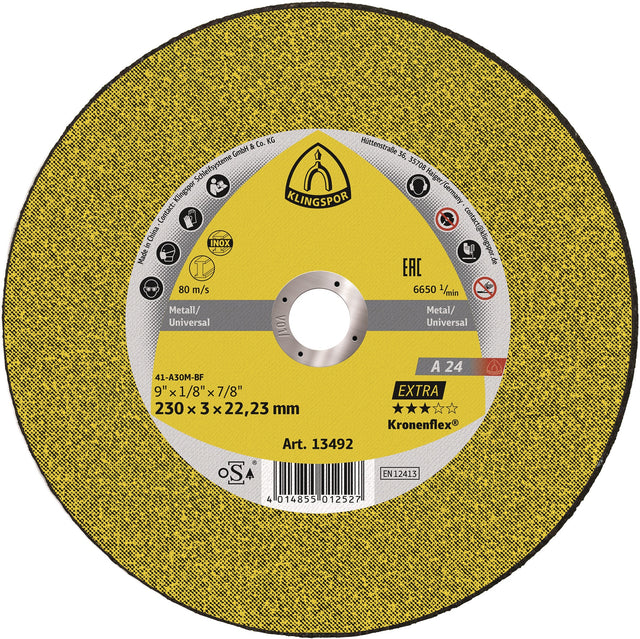 KLINGSPOR Trennscheibe A 24 Extra 115 x 2,5 mm gekröpft für Stahl