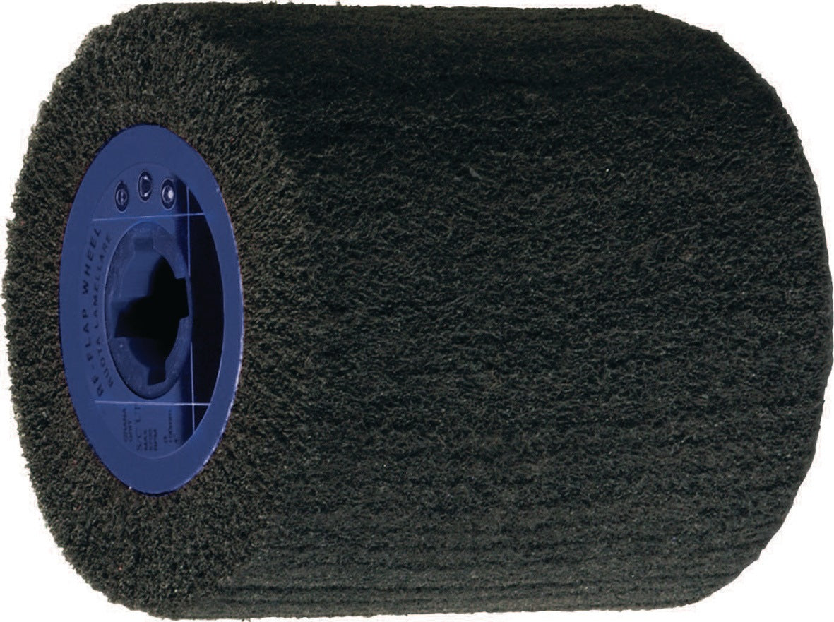 PROMAT Satinierwalze Vlies 80 coarse braun Ø110xB100mm 19mm – Für Edelstahl, Aluminium und Stahl