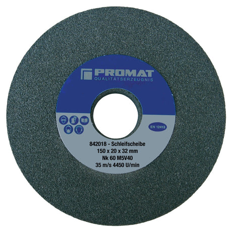 PROMAT Schleifbockscheibe Ø125x20x32 mm Körnung 36 Normalkorund Form A