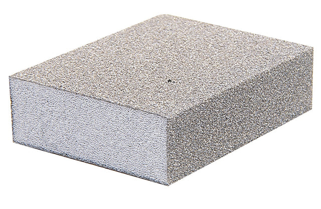 PROMAT Schleifschwamm 98x69mm K60 medium – vierseitig beschichtet für Holz, Lack, Metall