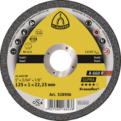 KLINGSPOR Trennscheibe A 660 R Supra D115 x 1 mm INOX