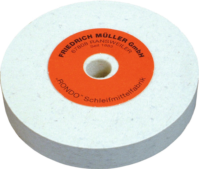 Filzpolierscheibe Ø125x20x20 mm Wollfilz MÜLLER für Hochglanzpolitur
