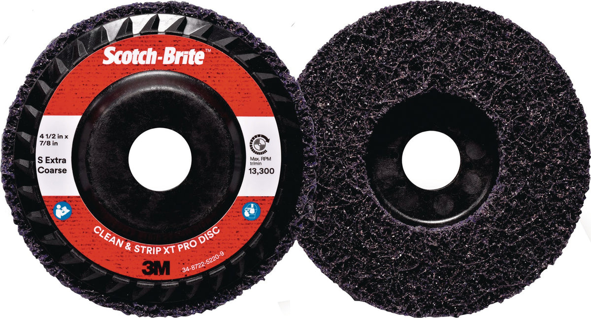 3M Grobreinigungsscheibe XT-RD PRO Ø115 mm S extra coarse, 10 Stück, Bohrung 22,23 mm