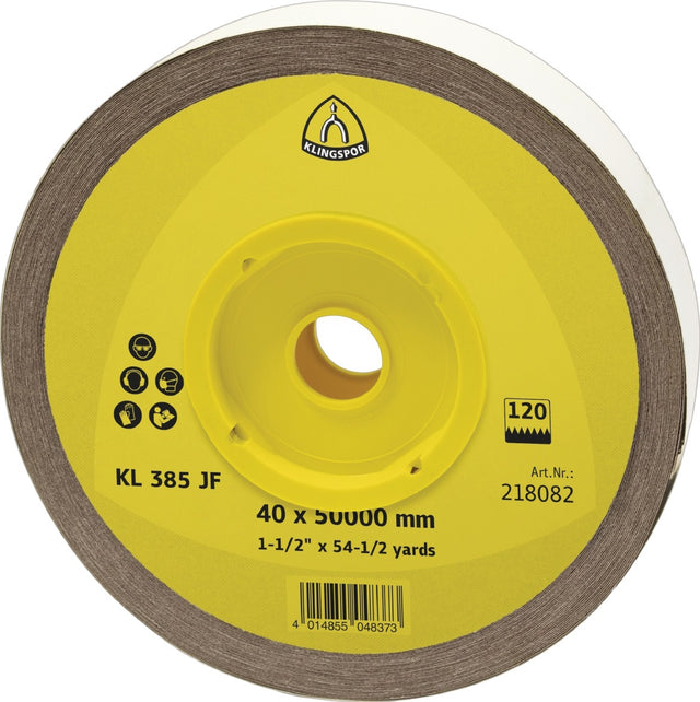 Klingspor Schleifgeweberolle KL 385 JF 40 mm K40 Korund für Metall